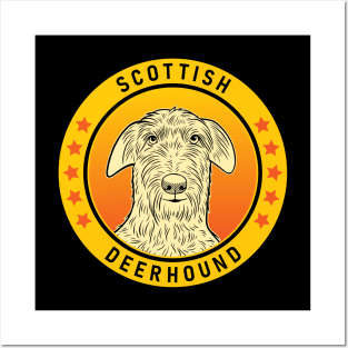 Scottish Deerhound Dog Portrait Posters and Art